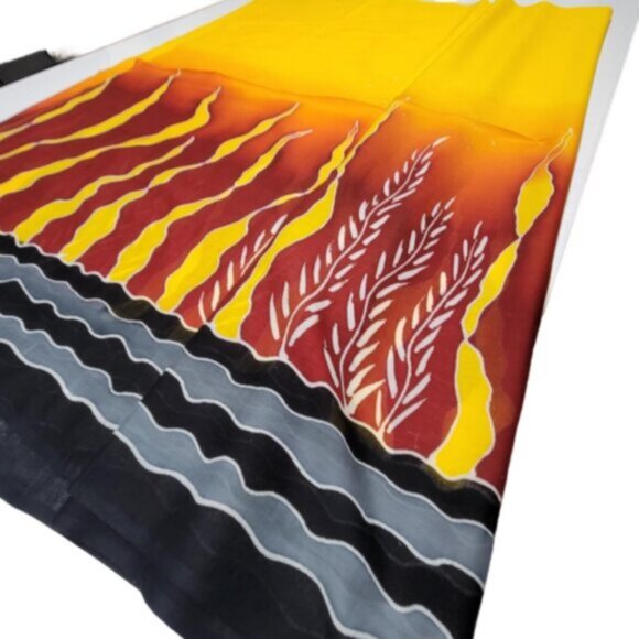 Womens Sarong Cotton Wrap, Handpainted Batik Wrapskirt Beach Pareo Beachwear-NEW - Picture 4 of 12